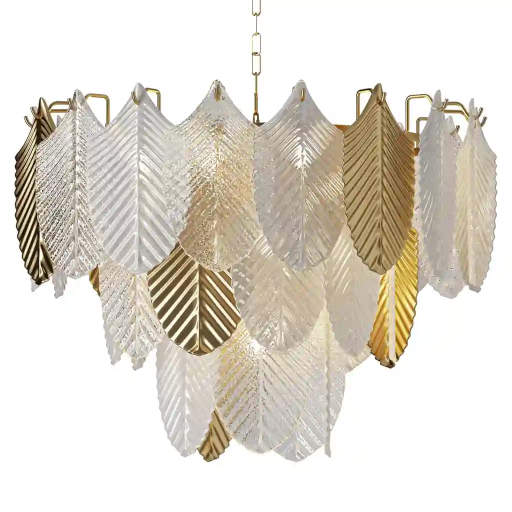 Freya Hloya Gold Glass Pendant Chandelier Dzin la la
