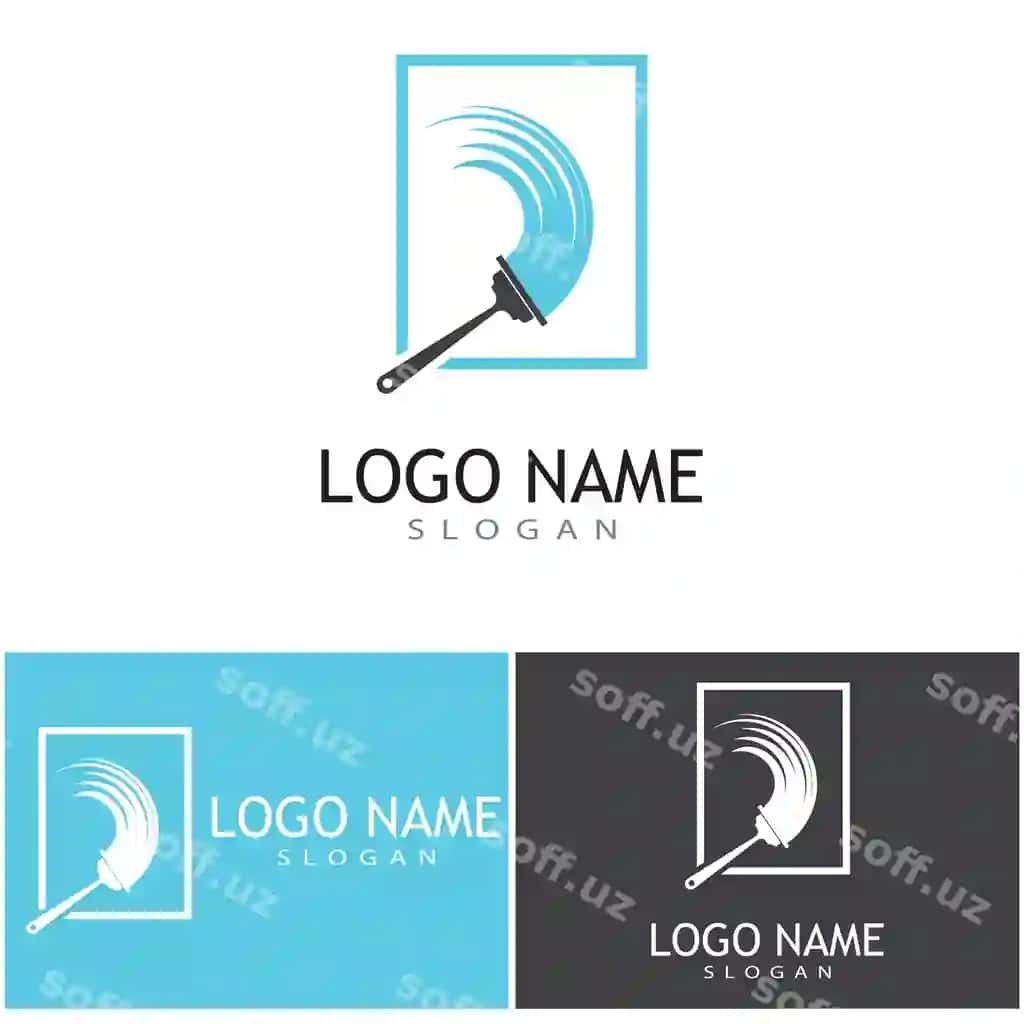 Tozilash xizmati logotip ikonka vektor shablon | Cleaning clean service logo icon vector template 2
