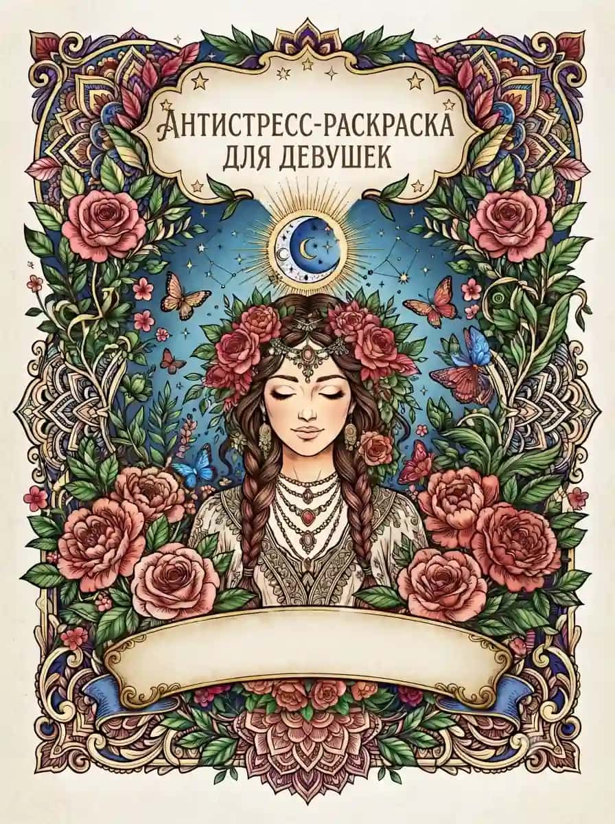 Антистресс-раскраска для девушек