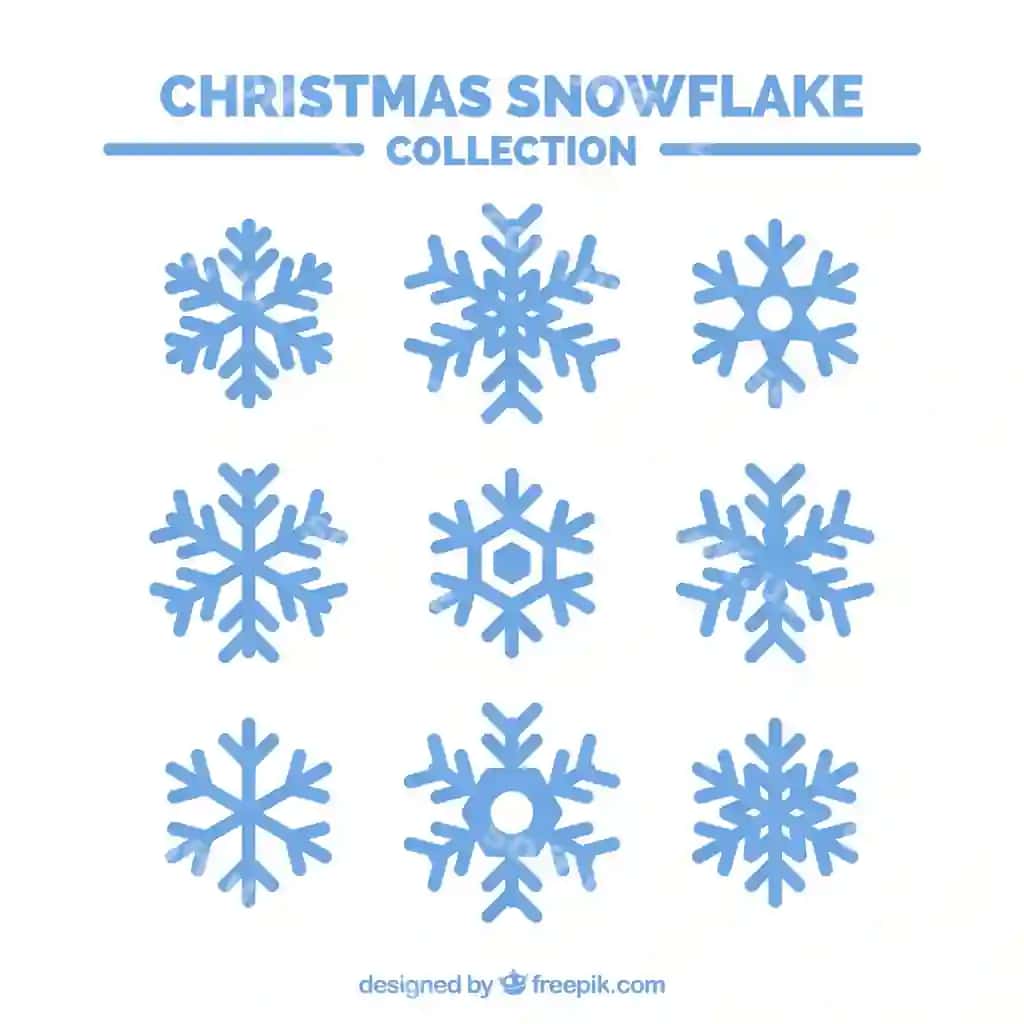 Bezatilgan qor bobolari o'rnatish | Set ornamental snowflakes 2