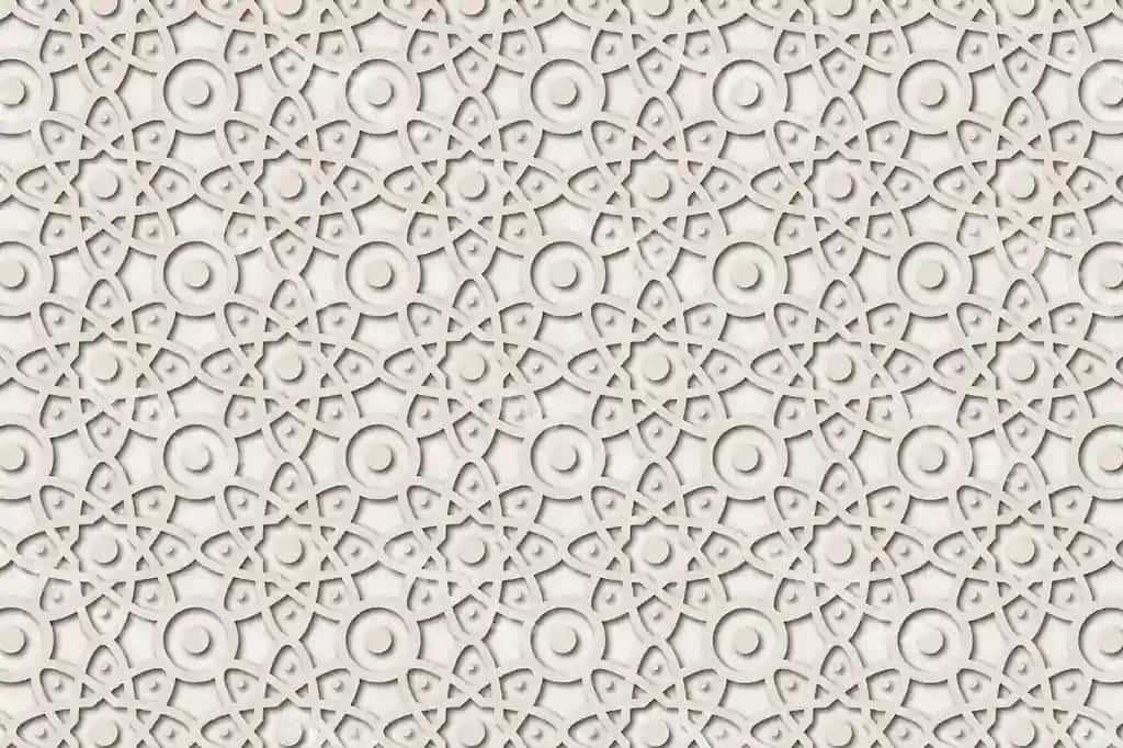 Bitmas naqsh gul yulduzi bej fonli | Seamless pattern with flower star beige background