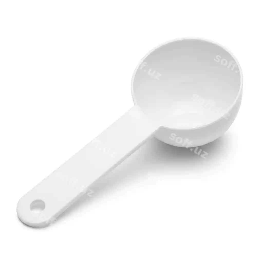 Oq plastik o'lchov qoshiq chayqaloq oshxonasi | White plastic measuring spoon scoop kitchen