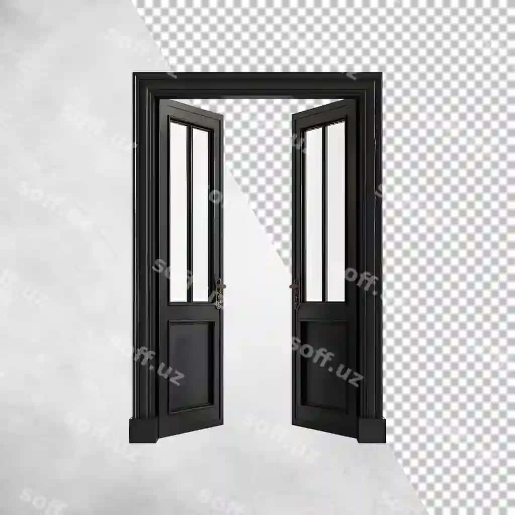 Eshiklar ajraltirilgan shaffof fonda | Doors isolated transparent background