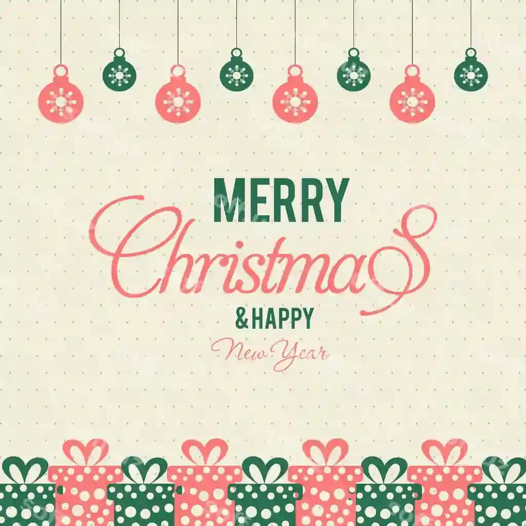 Rojdestvo sharlari sovg'alar posteri yashil qizil rangda | Christmas balls gifts poster green red color