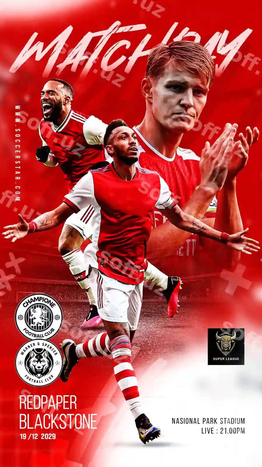 Futbol sportlar matç kun flyer ijtimoiy tarmoqlar xabar baner Instagram | Soccer sports matchday flyer social media post banner instagram 2