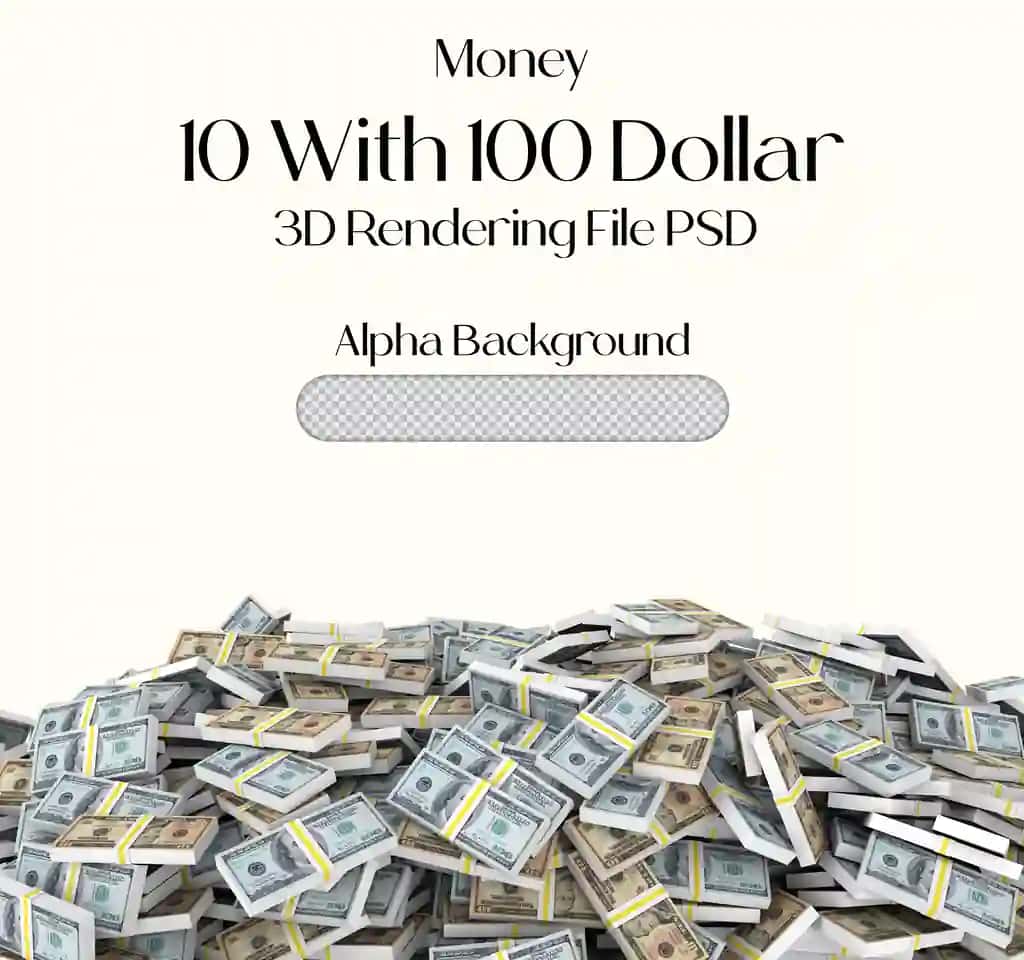 100 dollar ko'rsatish bilan pul 10 | Money 10 with 100 dollar rendering