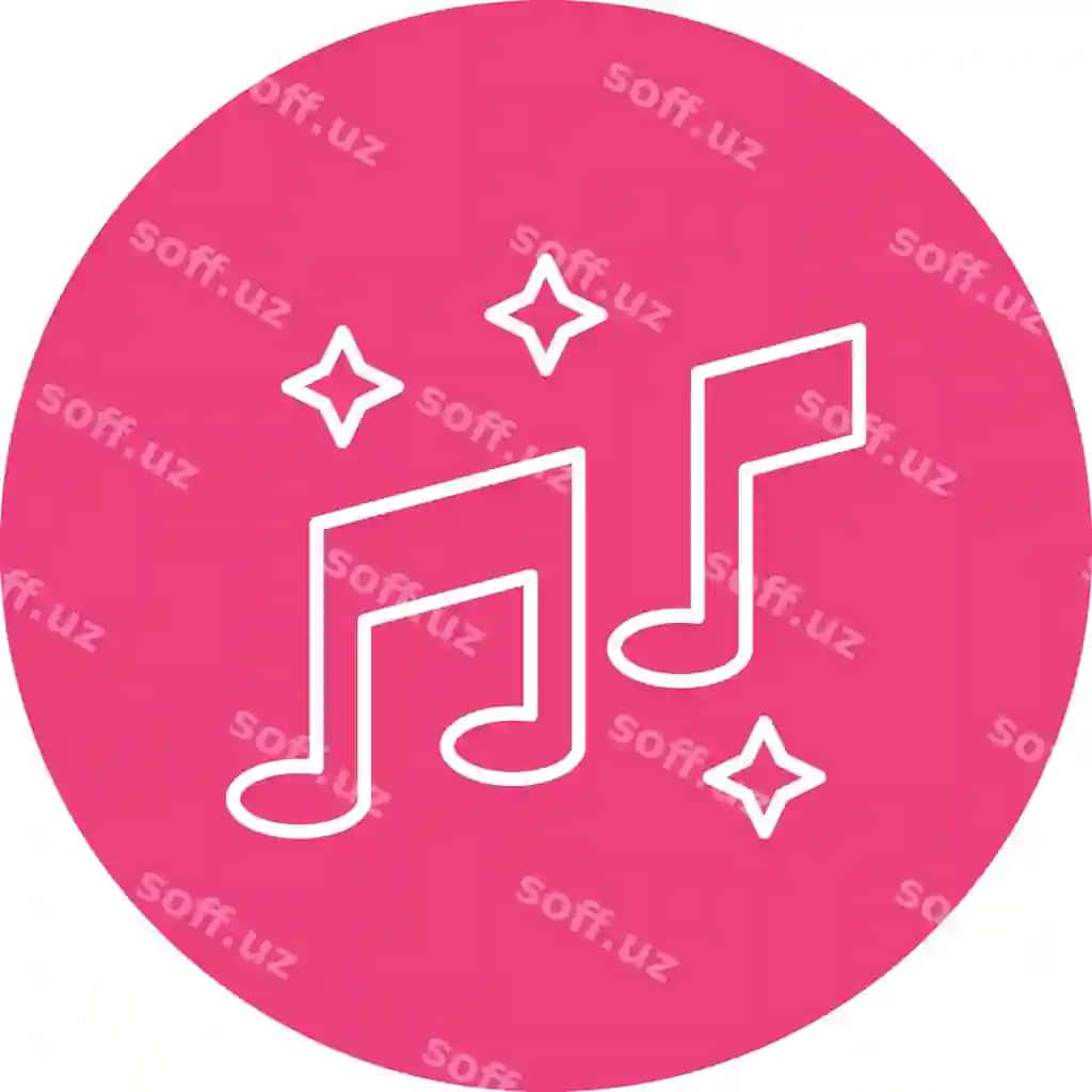 Pink oq belgi musiqa it yozilgan | Pink white sign that says music it