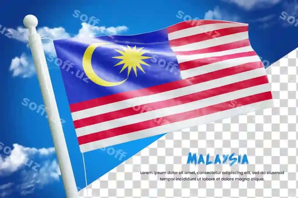 Malaysia haqiqiy bayroq 3D render ajraltirilgan 3D Malaysia dalalayotgan bayroq | Malaysia realistic flag 3d render isolated 3d malaysia waving flag 2