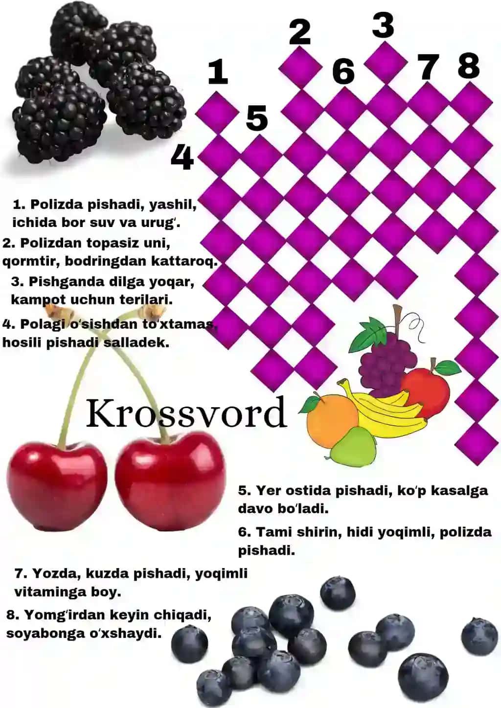 Krossvord boshqotirmasi 2