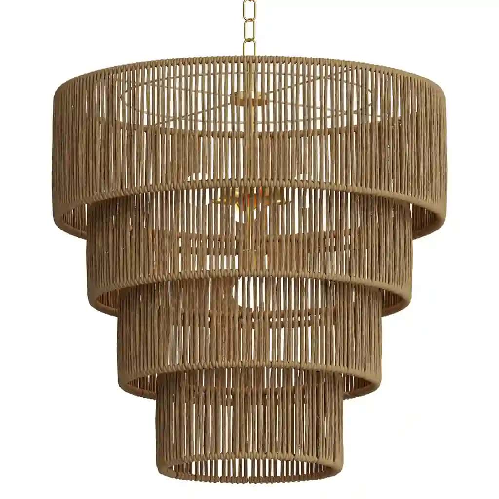 Aleris Tiered Rattan Pendant Light
