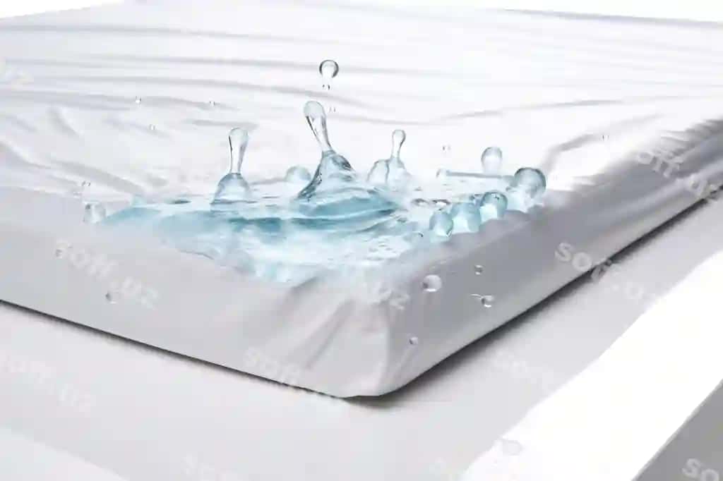 Su baraslari raqs etadigan su o'tkazmaydi matras himoyachisi oq png shaffof fonda | Water beads dancing waterproof mattress protector white png transparent background