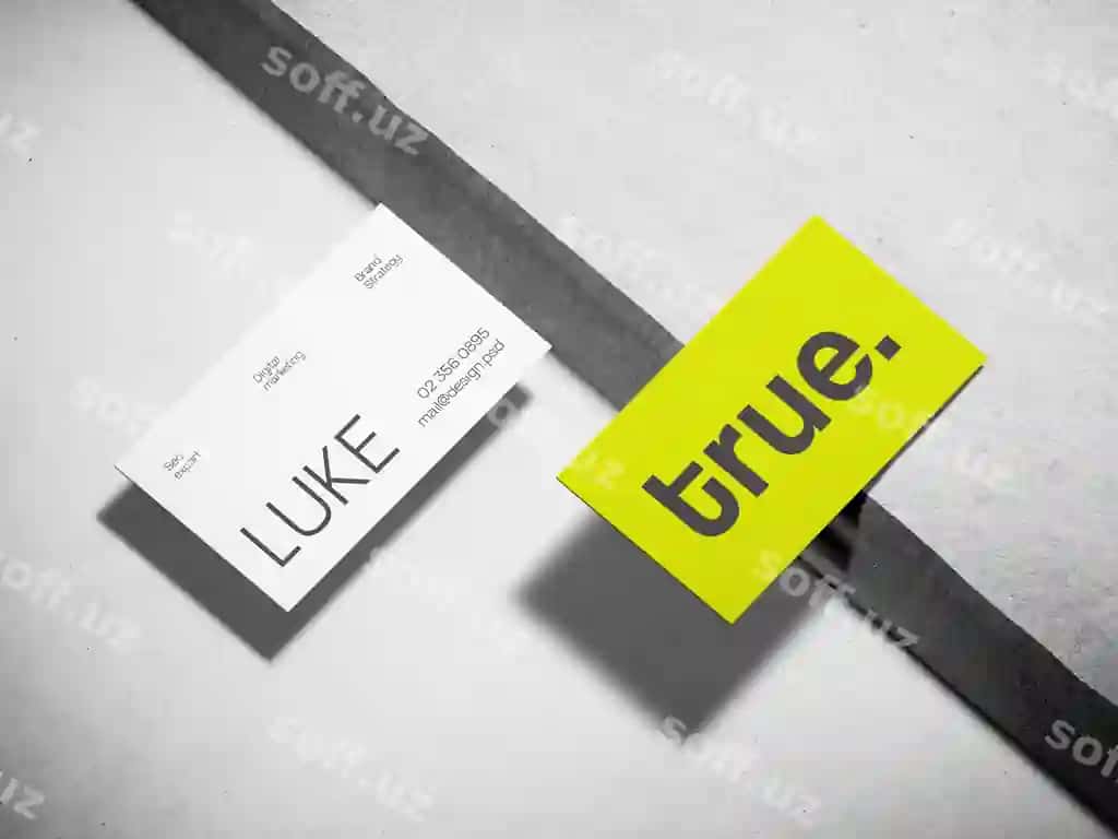 Minimal biznes karta brending mockup | Minimal business card branding mockup 2