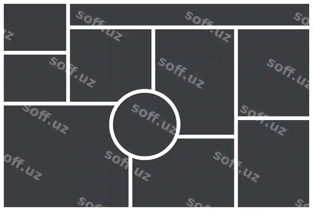 Fotosuratlar kolaj grid mood board shablon vektor illustratsiyasi mosaika | Photo collage grid mood board template vector illustration mosaic