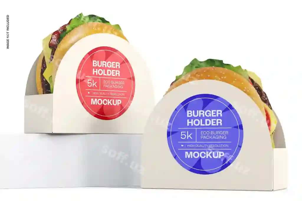 Burger tutqichi mockup podium | Burger holder mockup podium 2