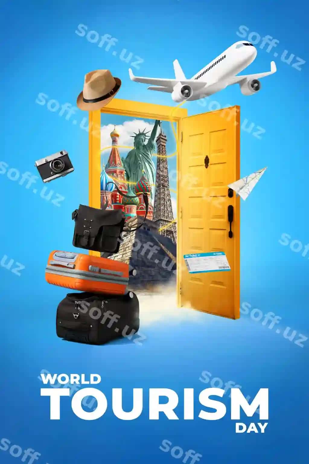 Dunyo turizm kuni collage | World tourism day collage