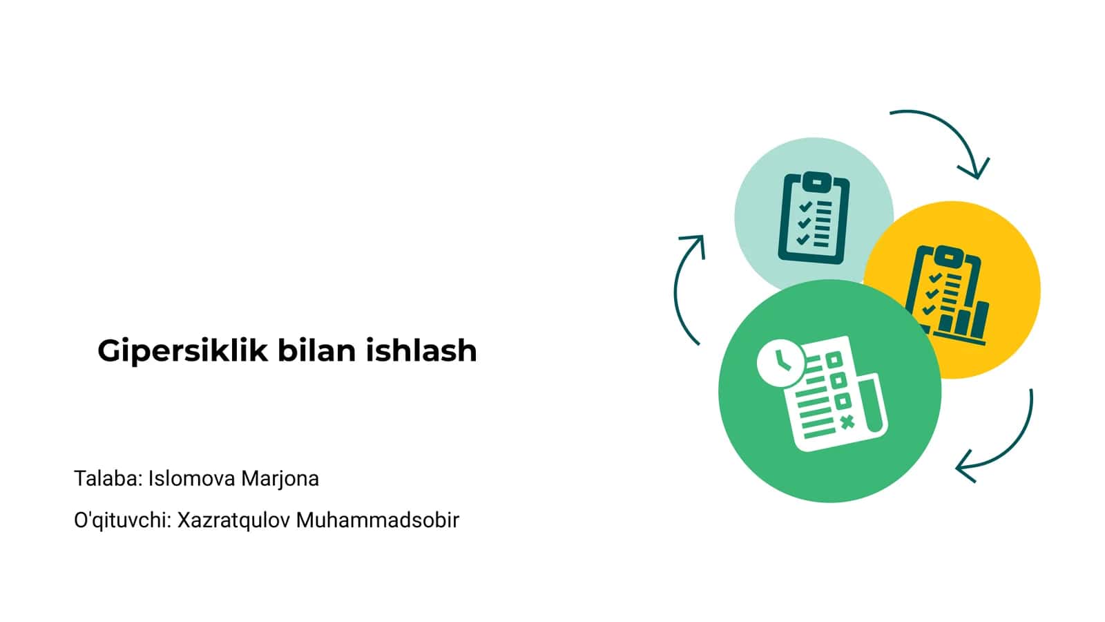 Gipersiklik bilan ishlash