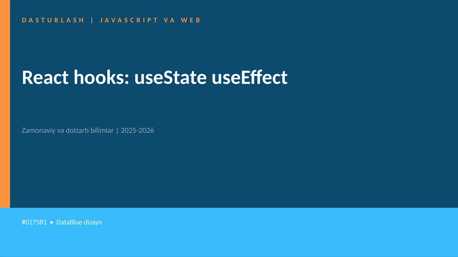 React hooks: useState useEffect
