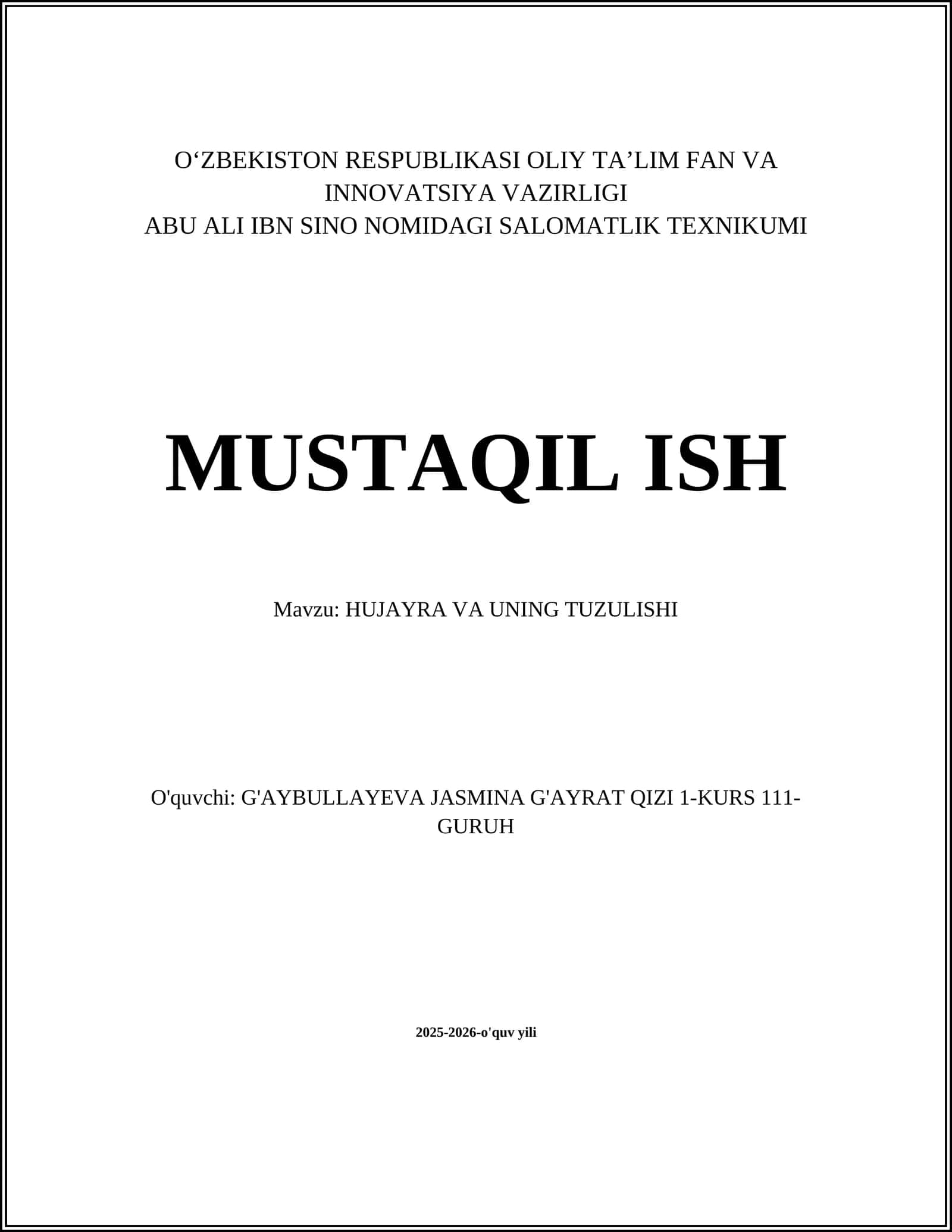 Hujayra tushunchasi va asosiy turlari