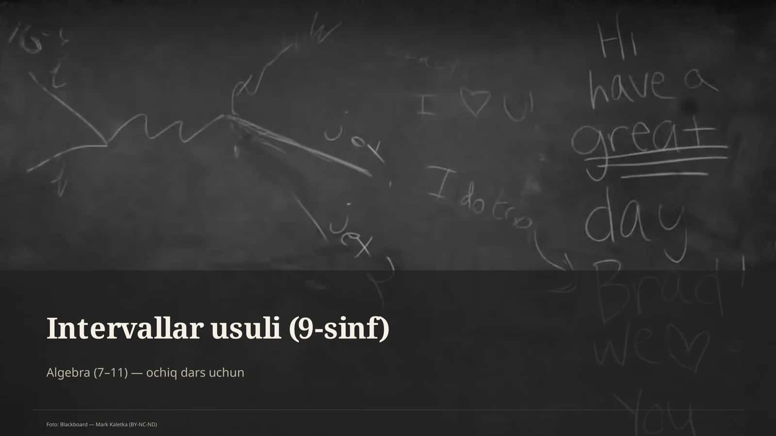 Intervallar usuli (9-sinf)
