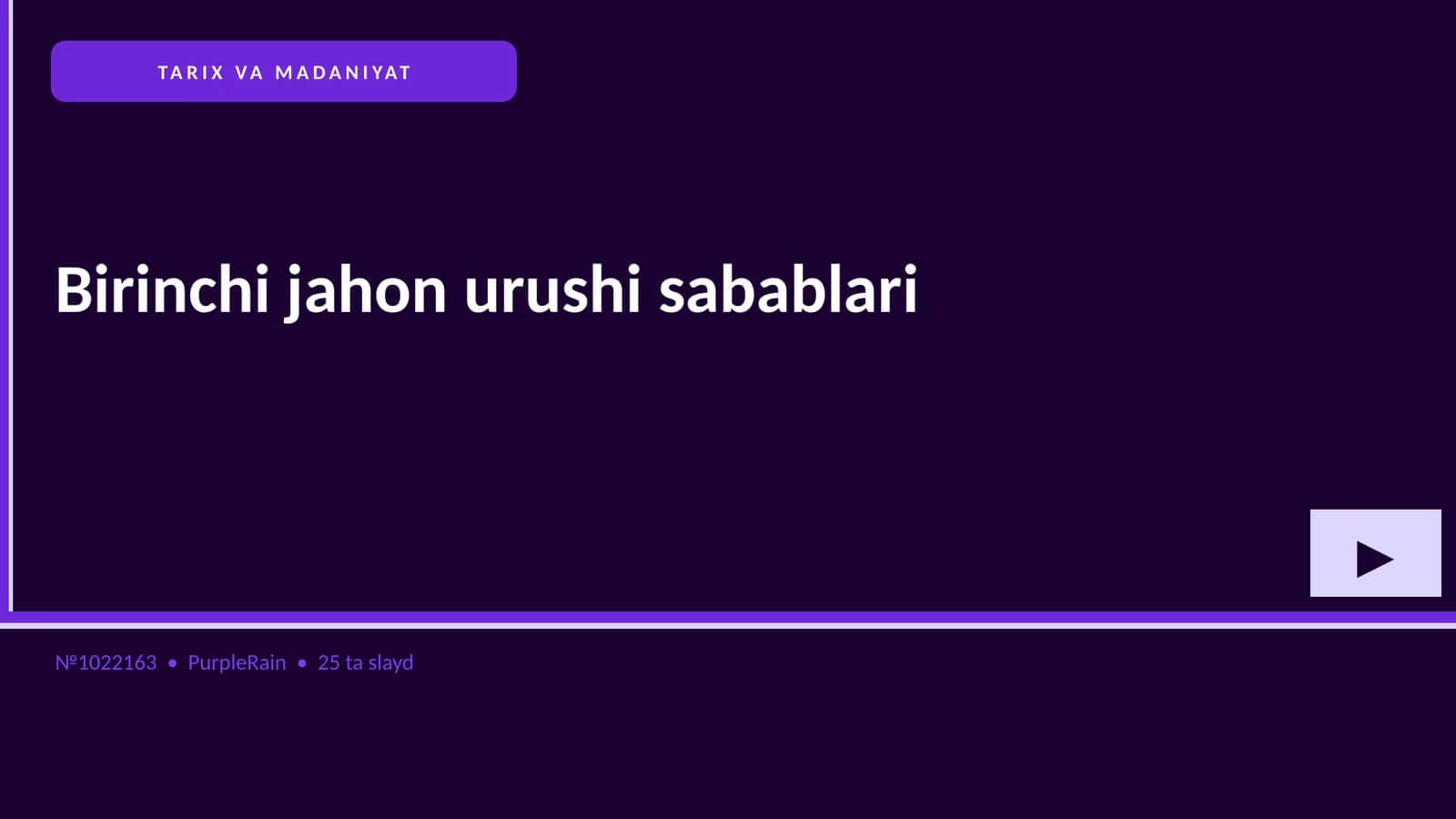 Birinchi jahon urushi sabablari