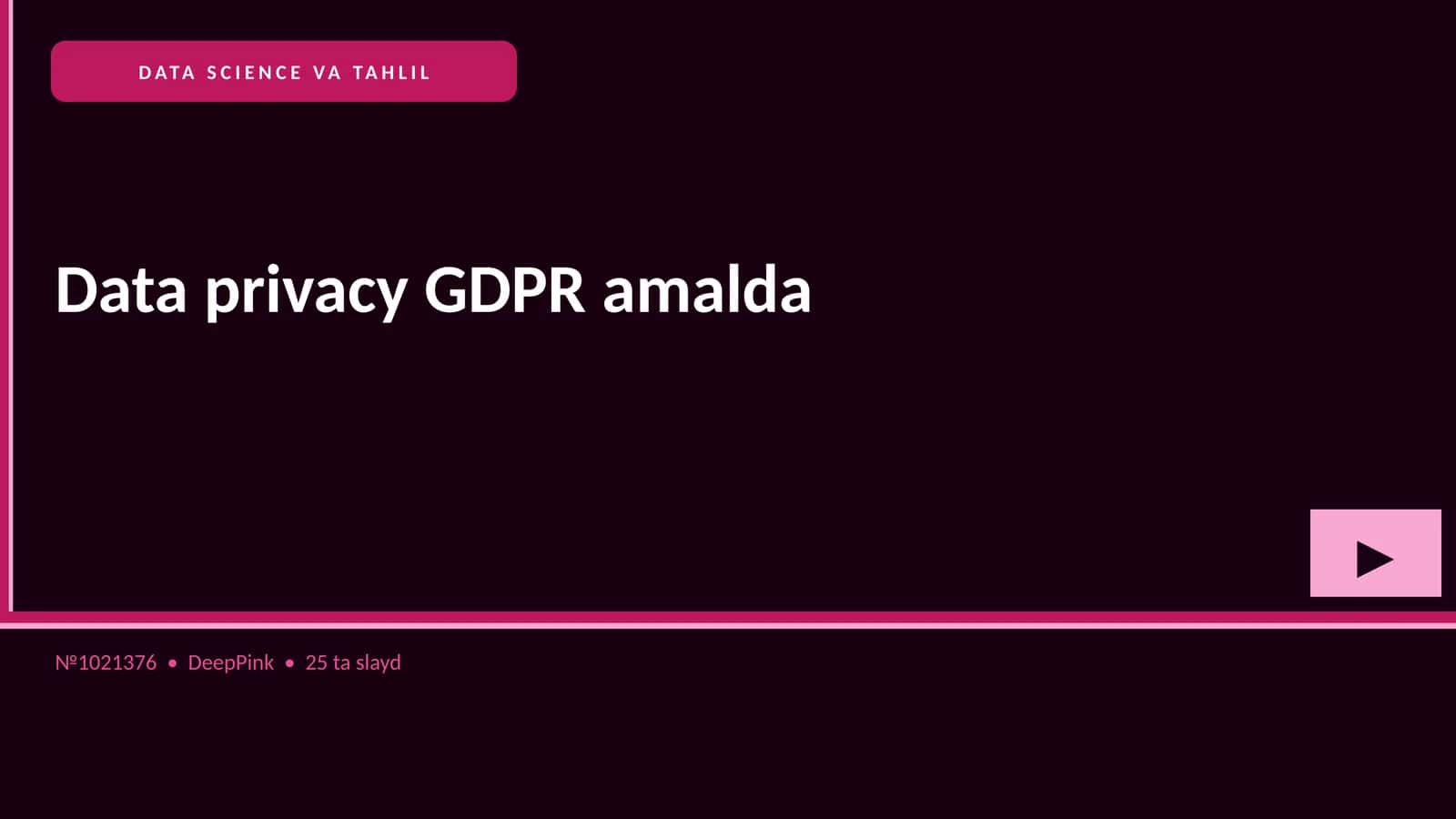 DATA SCIENCE VA TAHLIL