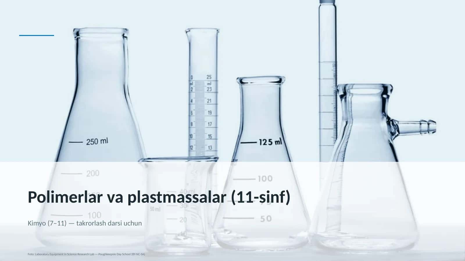 Polimerlar va plastmassalar (11-sinf)
