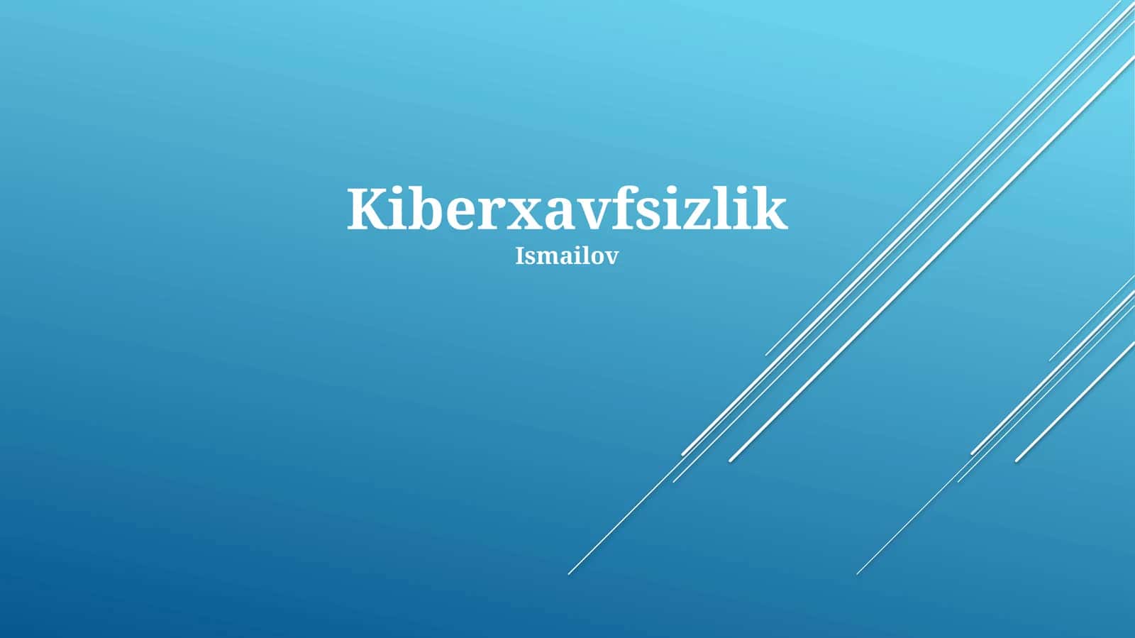 Kiberxavfsizlik