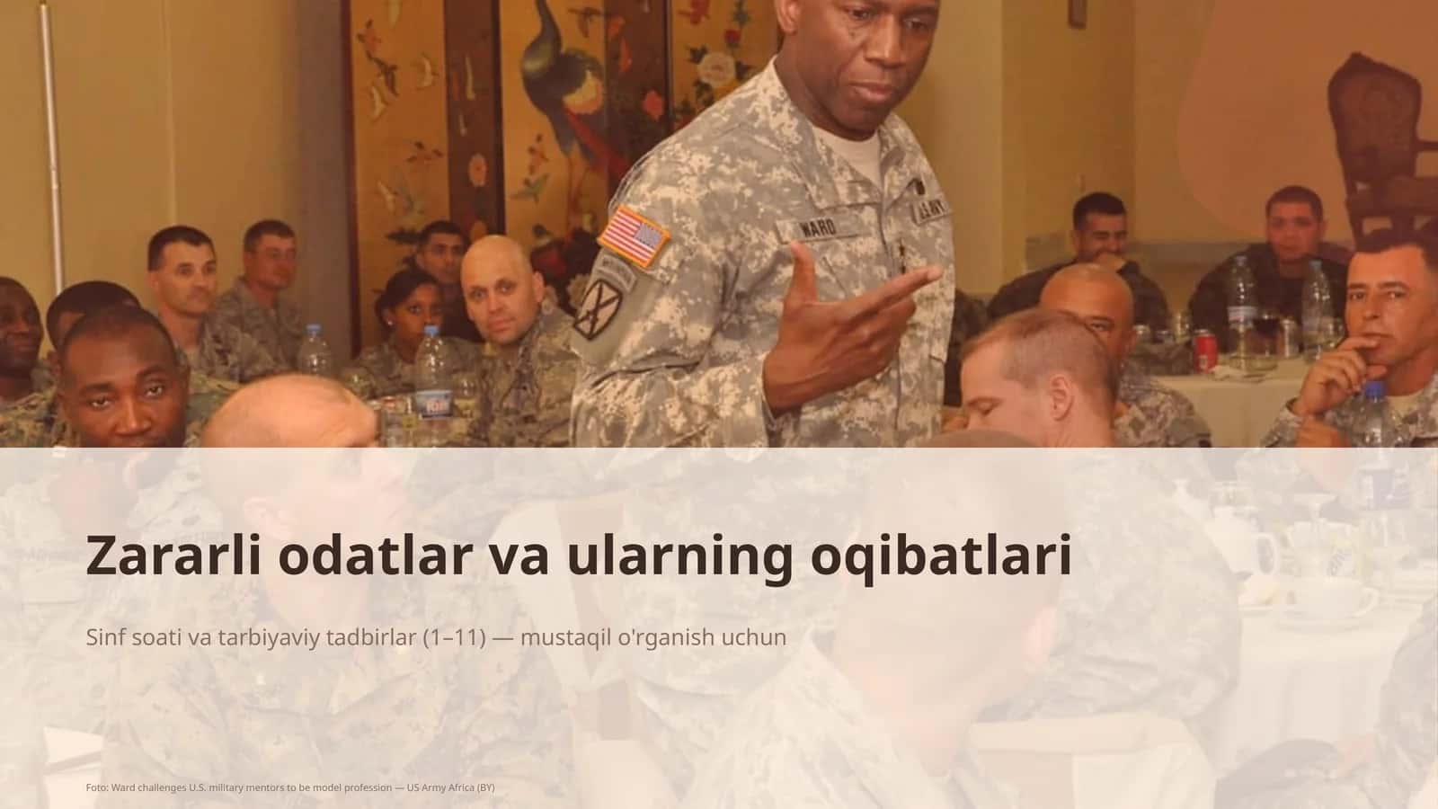 Zararli odatlar va ularning oqibatlari