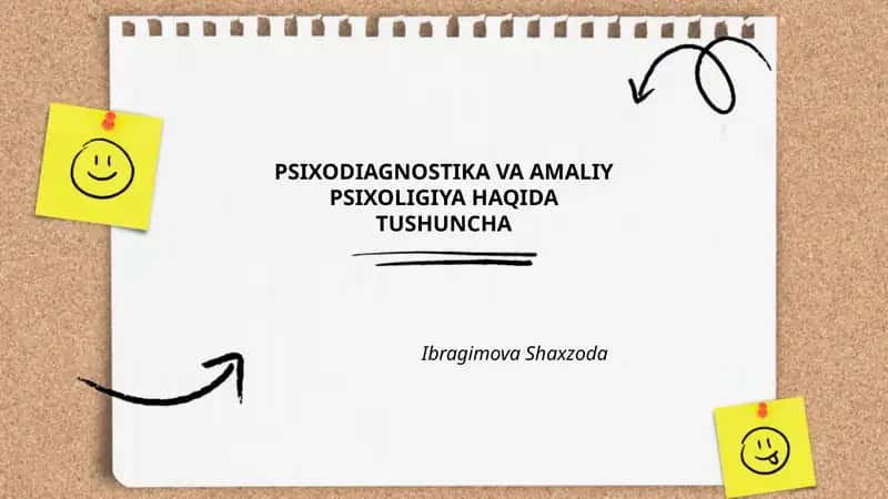 Psixodiagnostika va Amaliy Psixologiya haqida Tushuncha