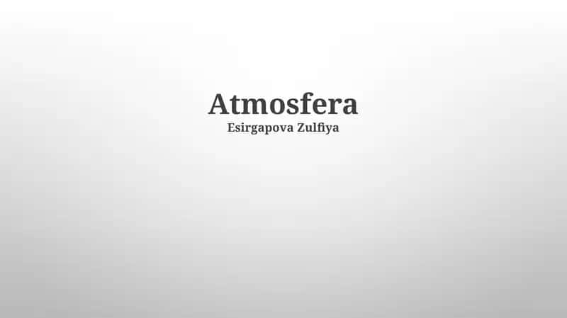Atmosfera