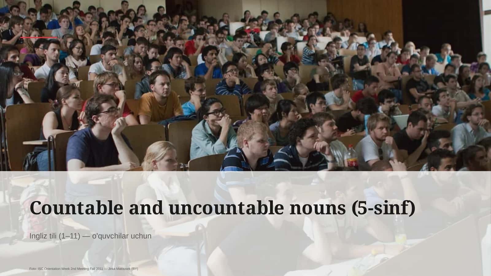 Countable and uncountable nouns (5-sinf)