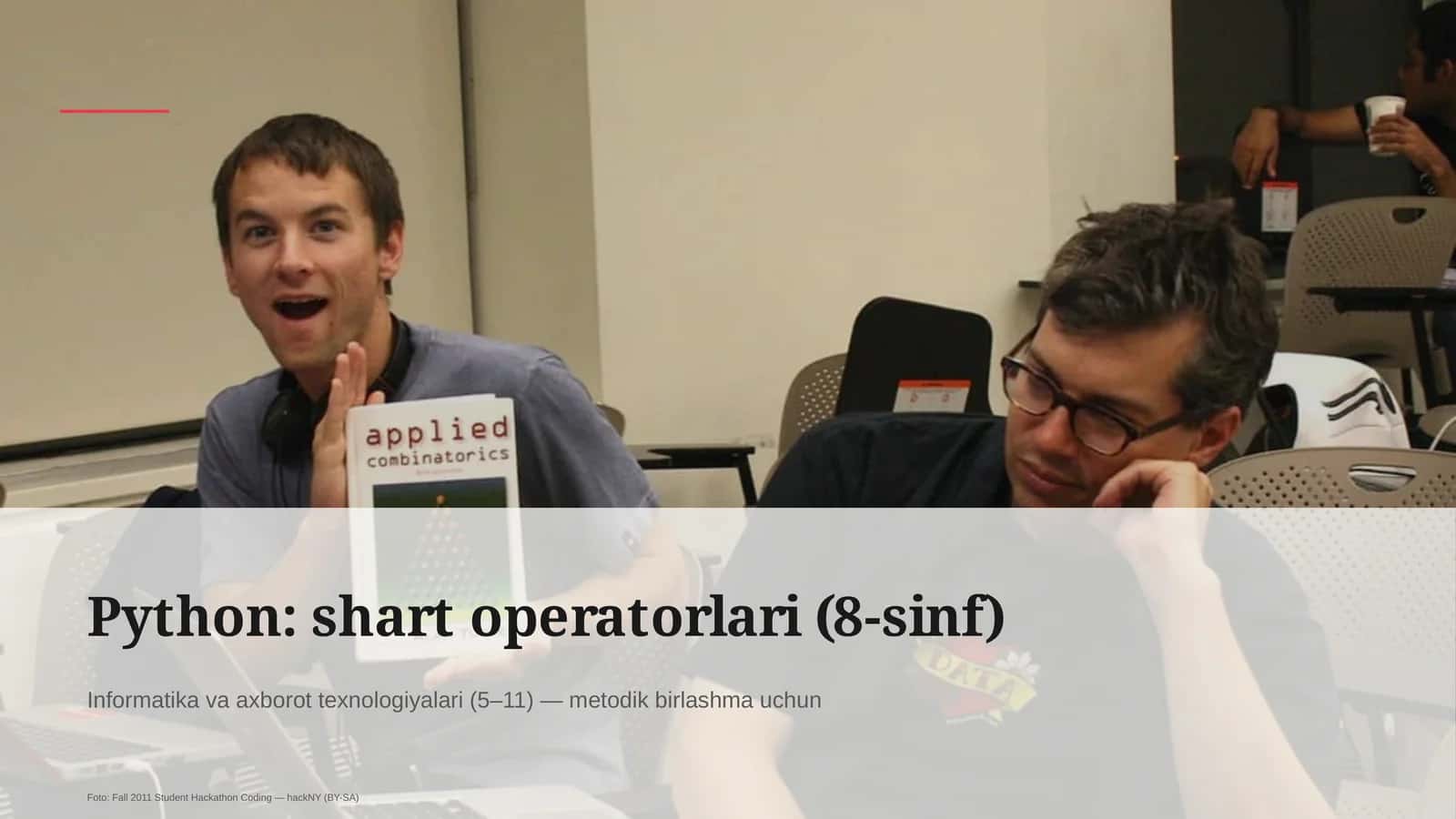 Python: shart operatorlari (8-sinf)