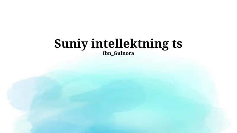 Sun'iy intellekt