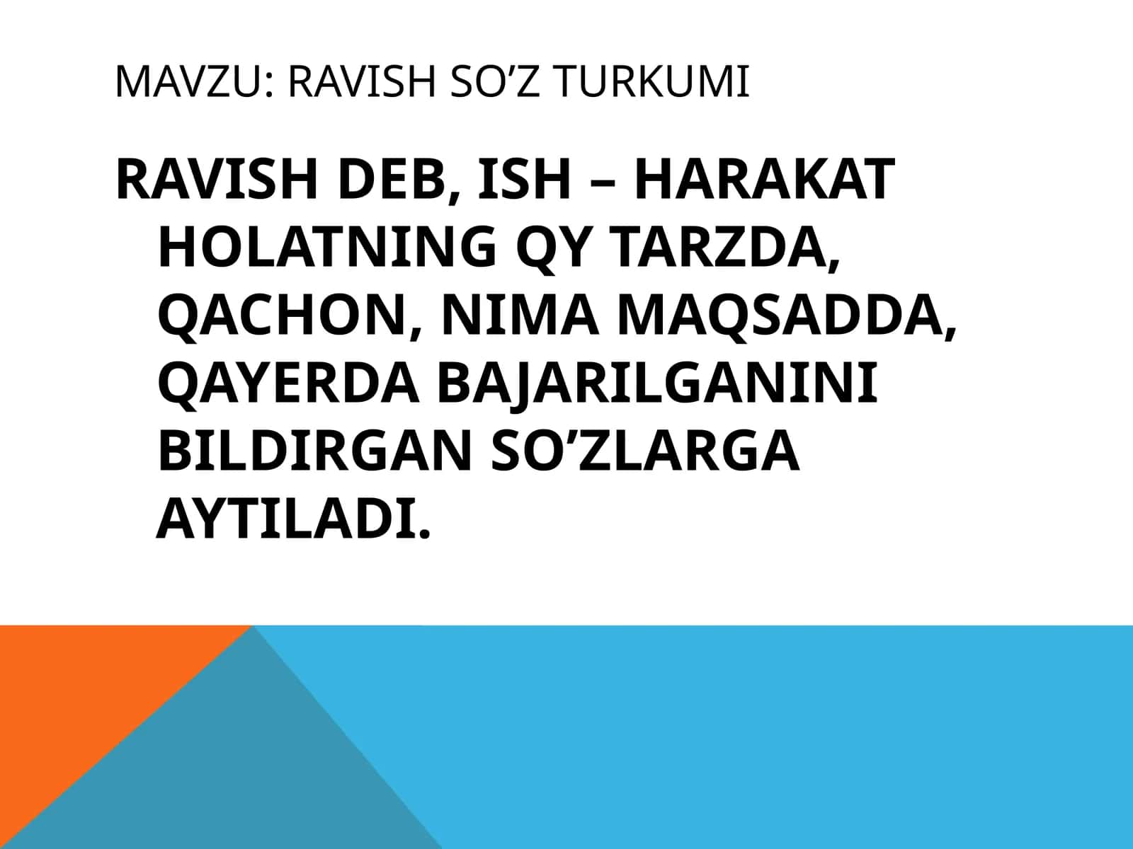 RAVISH SO’Z TURKUMI