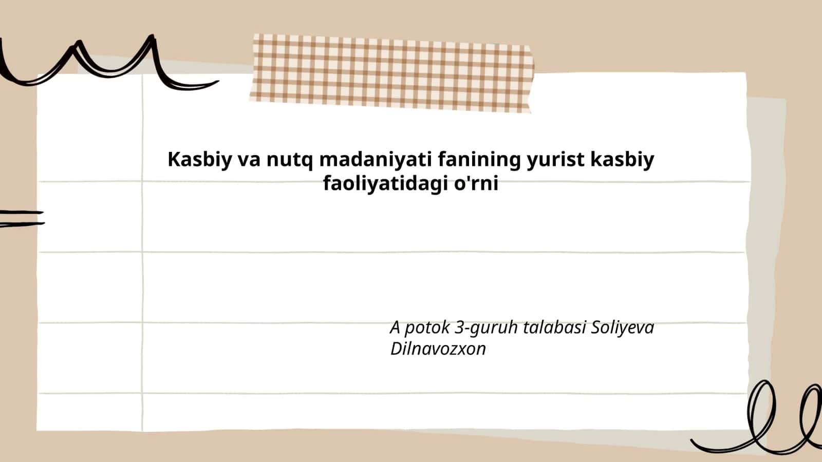 Kasbiy va nutq madaniyati fanining yurist kasbiy faoliyatidagi o'rni
