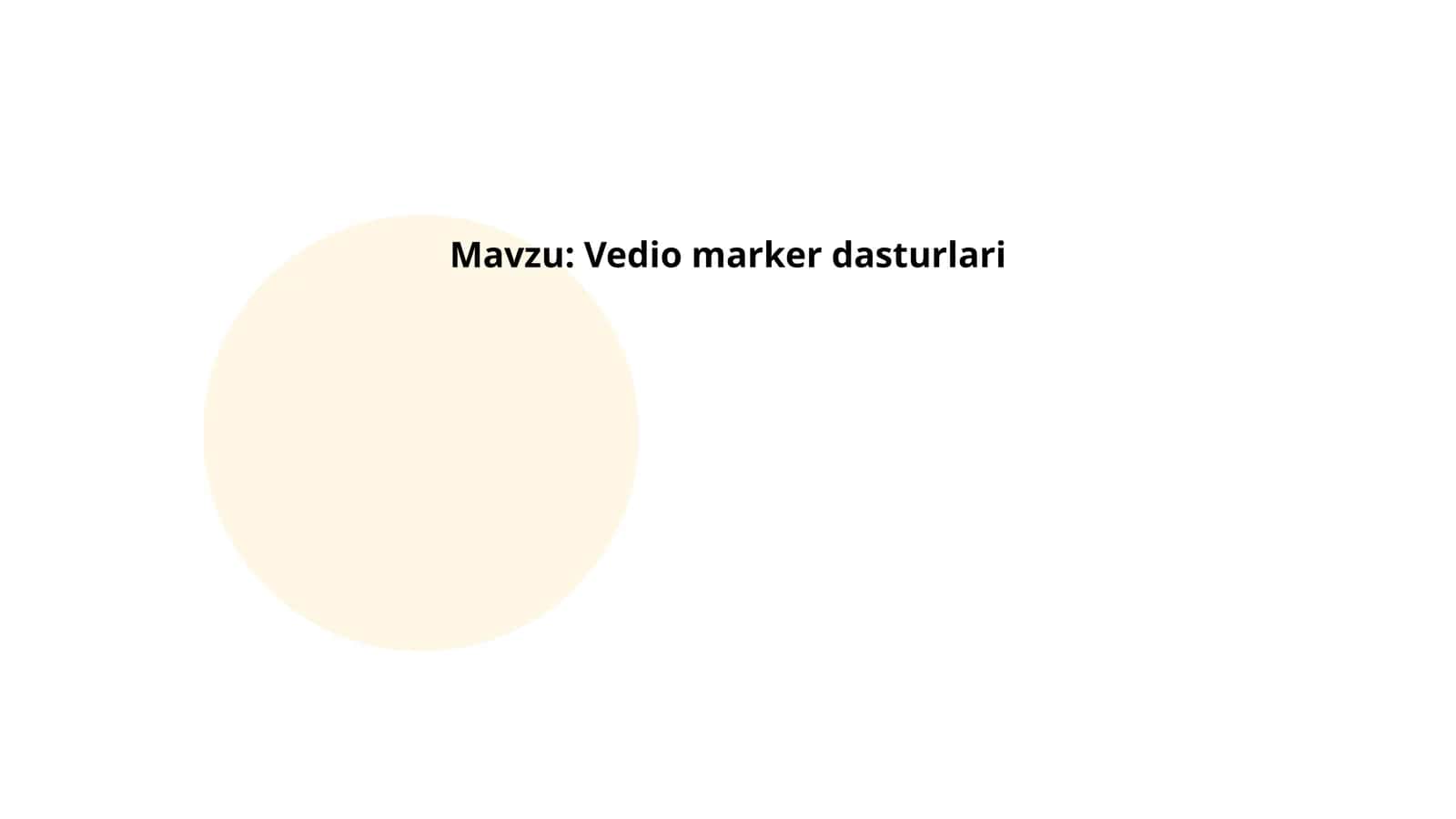 Vedio marker dasturlari