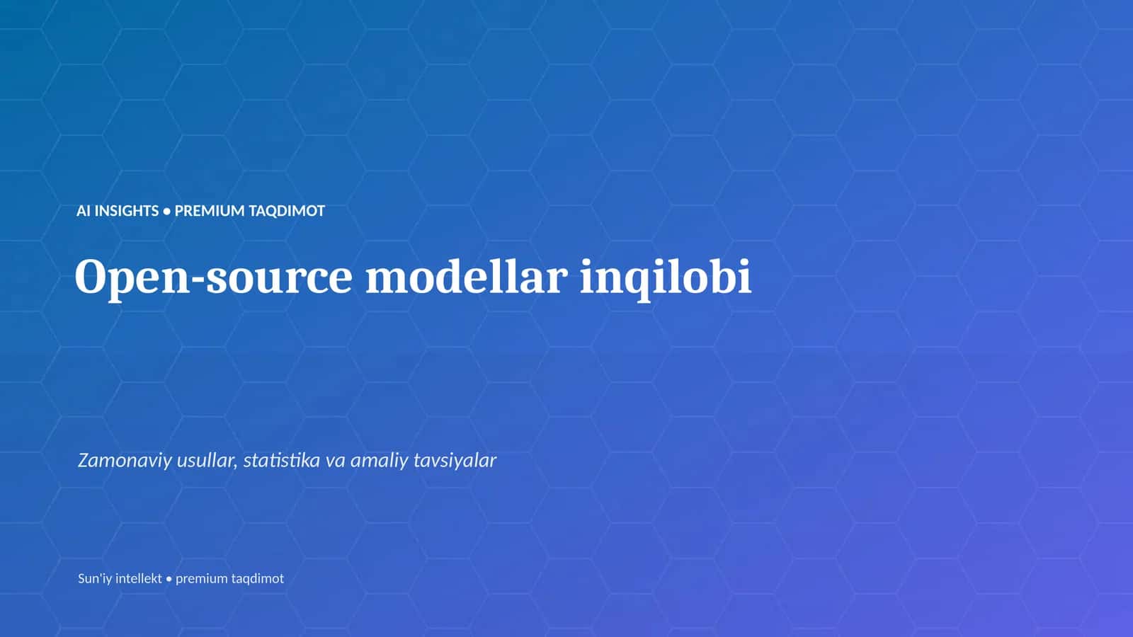 AI INSIGHTS • PREMIUM TAQDIMOT