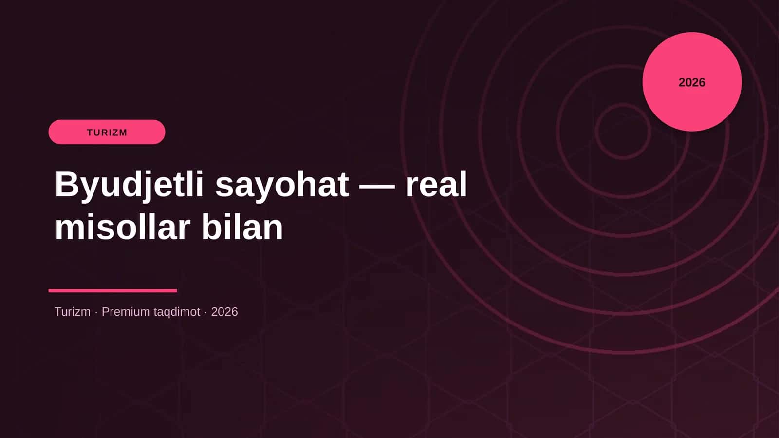 Byudjetli sayohat — real misollar bilan