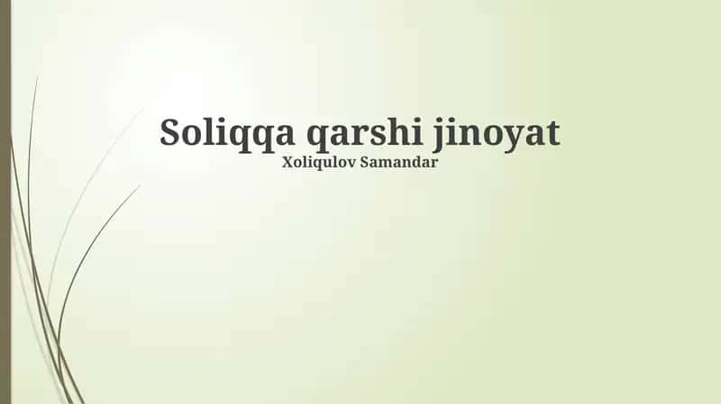 Soliqqa qarshi jinoyat