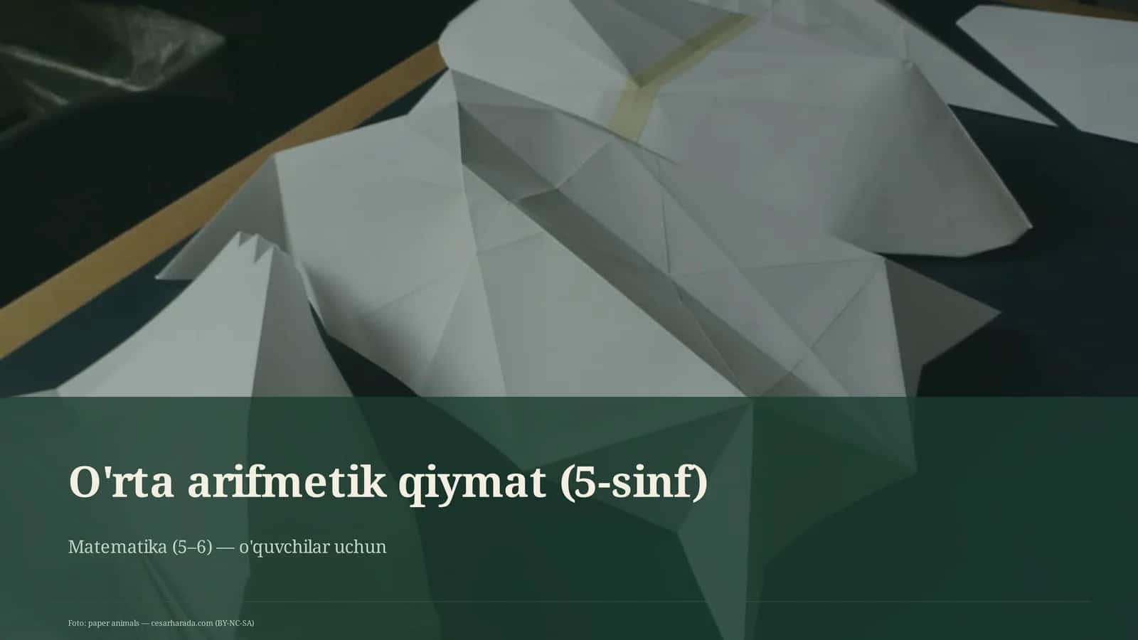 O'rta arifmetik qiymat (5-sinf)