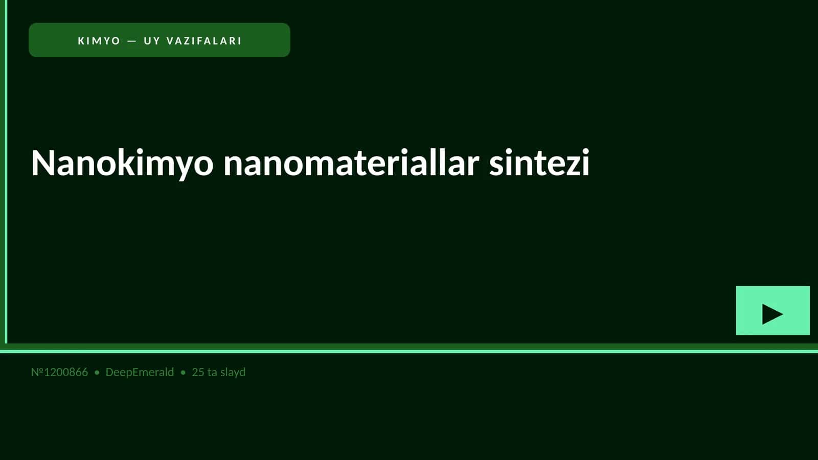 Kimyo — Uy vazifalari