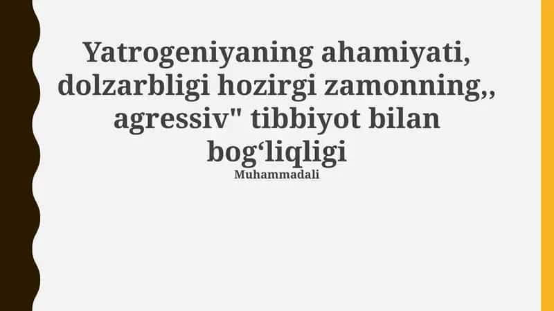Iatrogeniya: Ta'rif, Turlari va Tarixiy Rivojlanishi