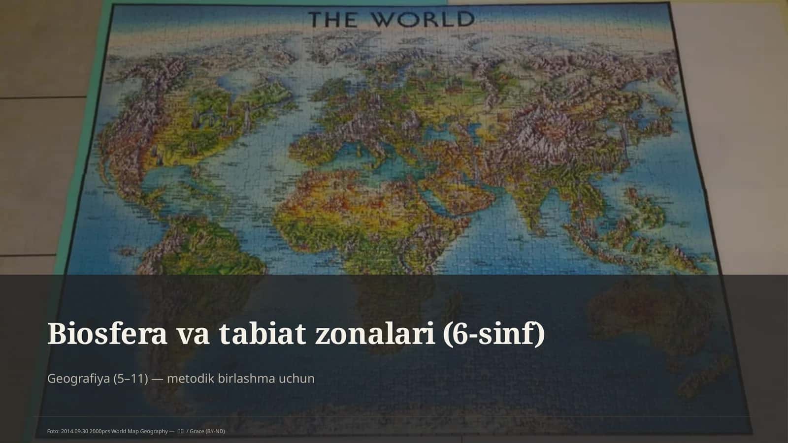 Biosfera va tabiat zonalari (6-sinf)