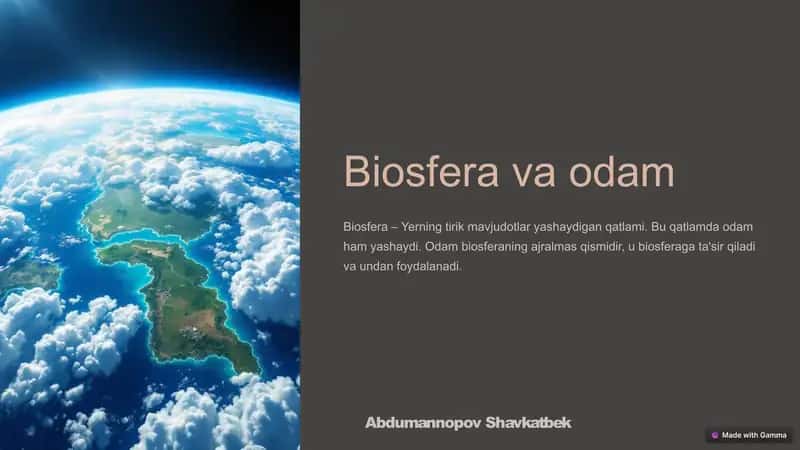 Biosfera va odam