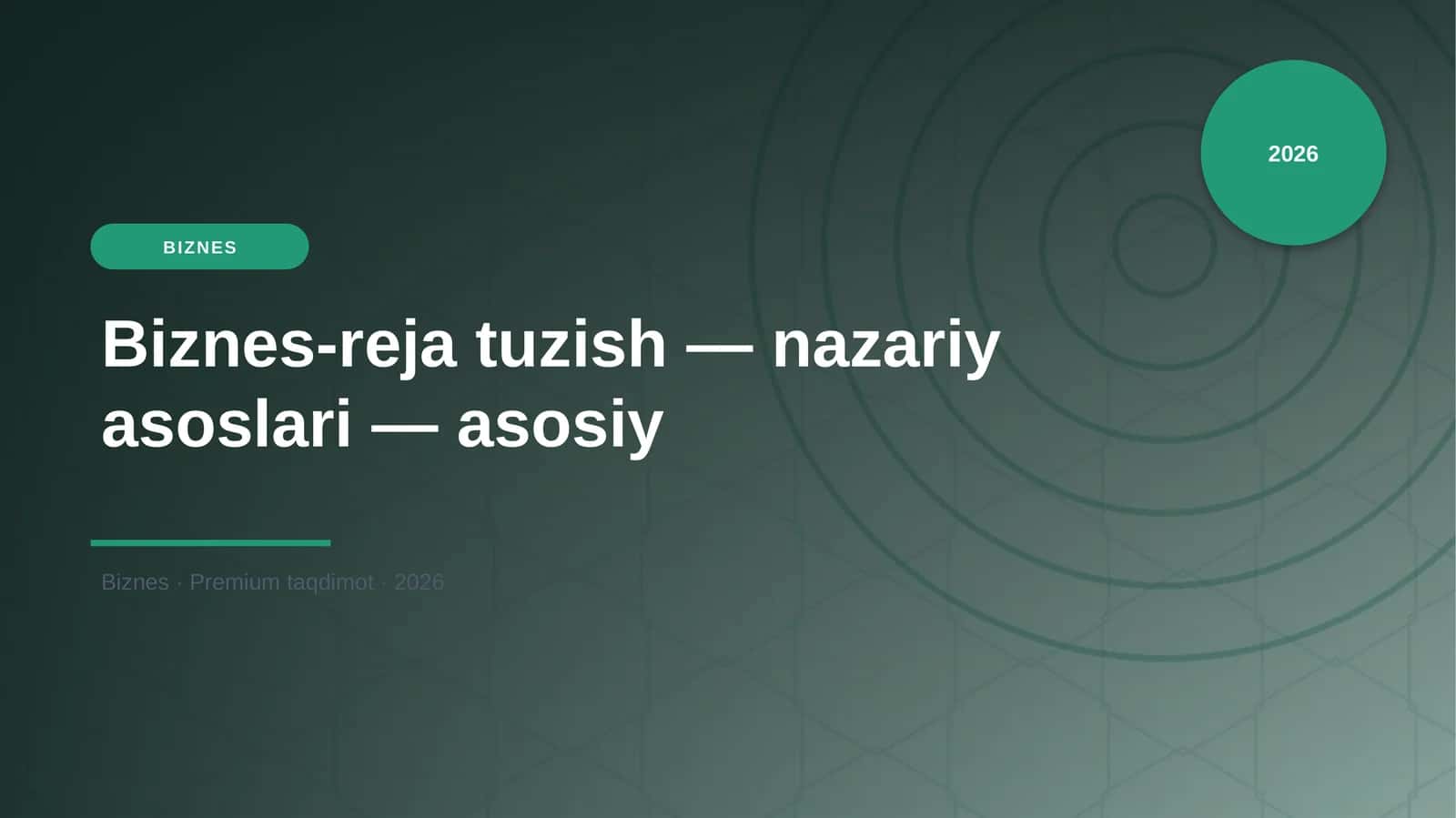 Biznes-reja tuzish