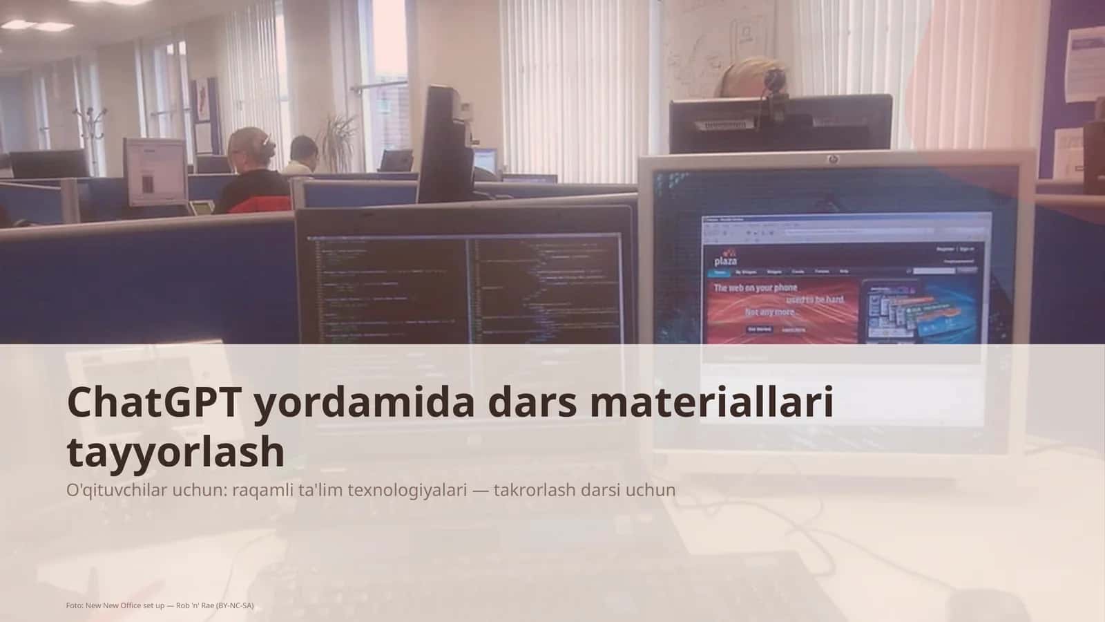 ChatGPT yordamida dars materiallari tayyorlash