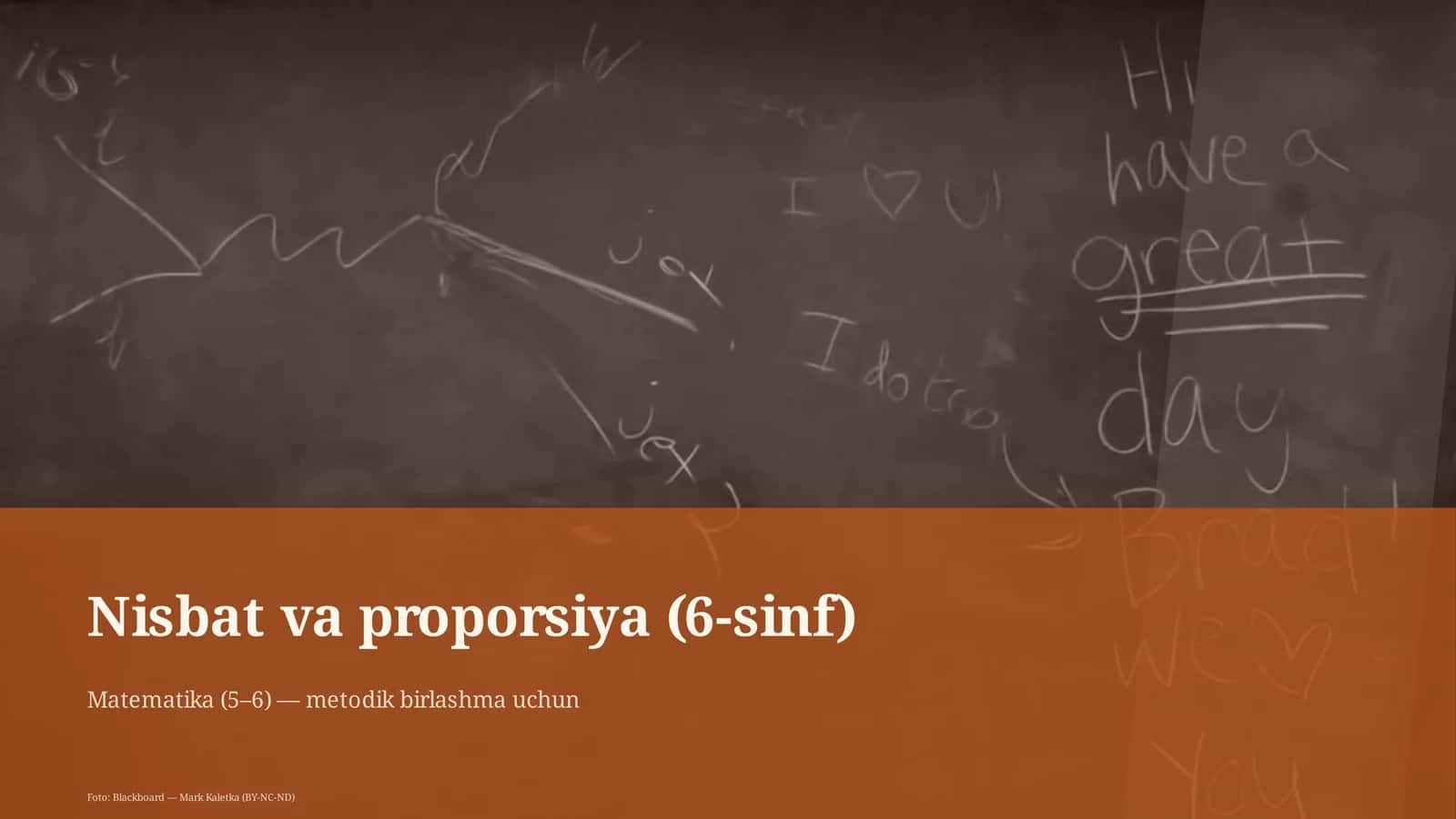 Nisbat va proporsiya (6-sinf)