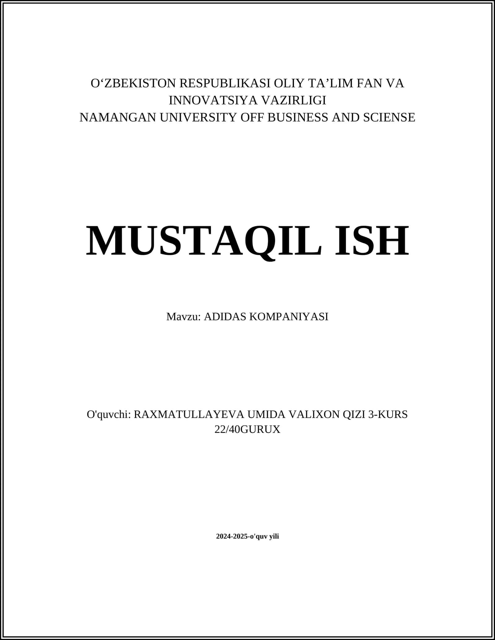 ADIDAS KOMPANIYASI