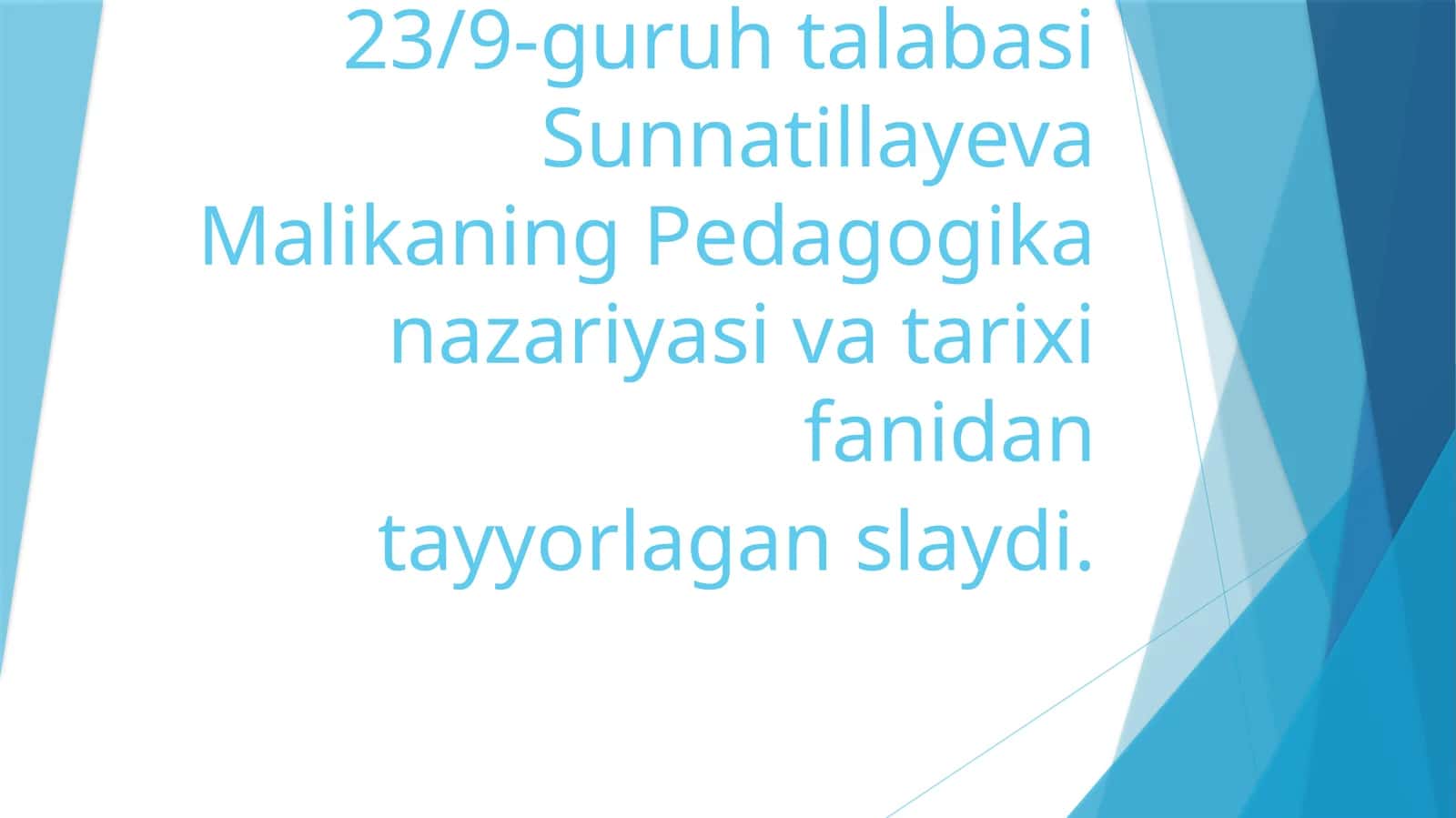 CHo`lponijodiymerosidayoshlartarbiyasi