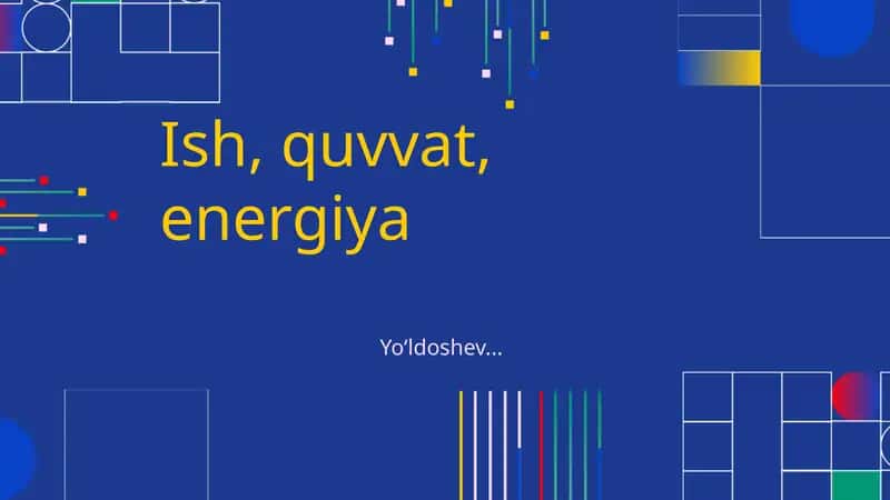 Ish va energiya